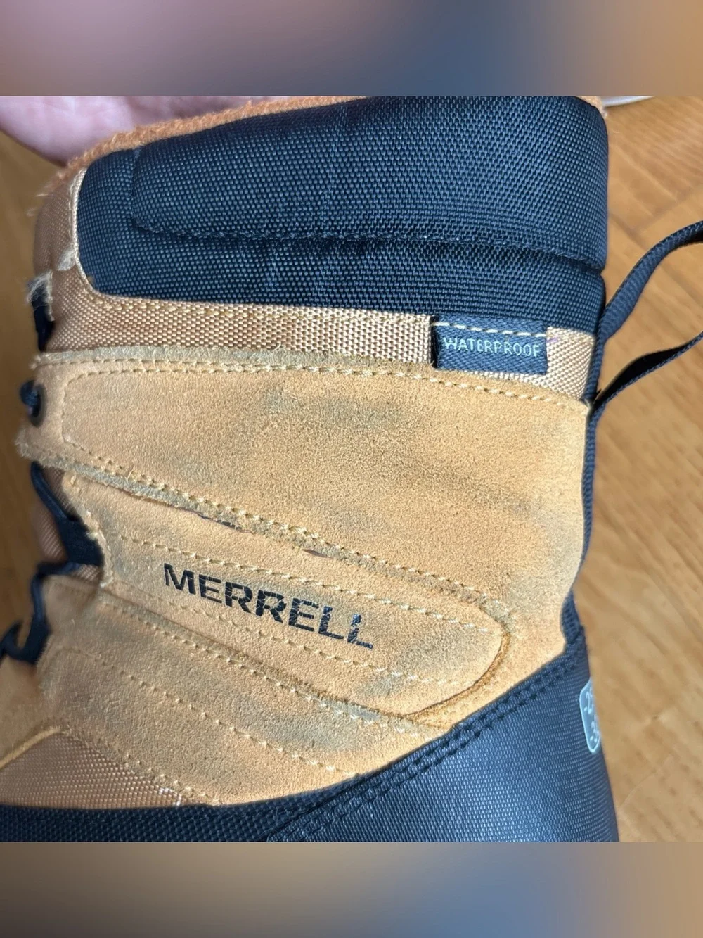 Merrell Snowbank 2.0 Waterproof Boots Snow Winter Brown Black Youth Boys Size 3M